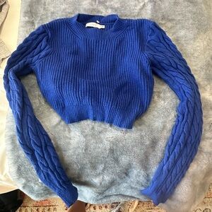 Lush open back cropped sweater